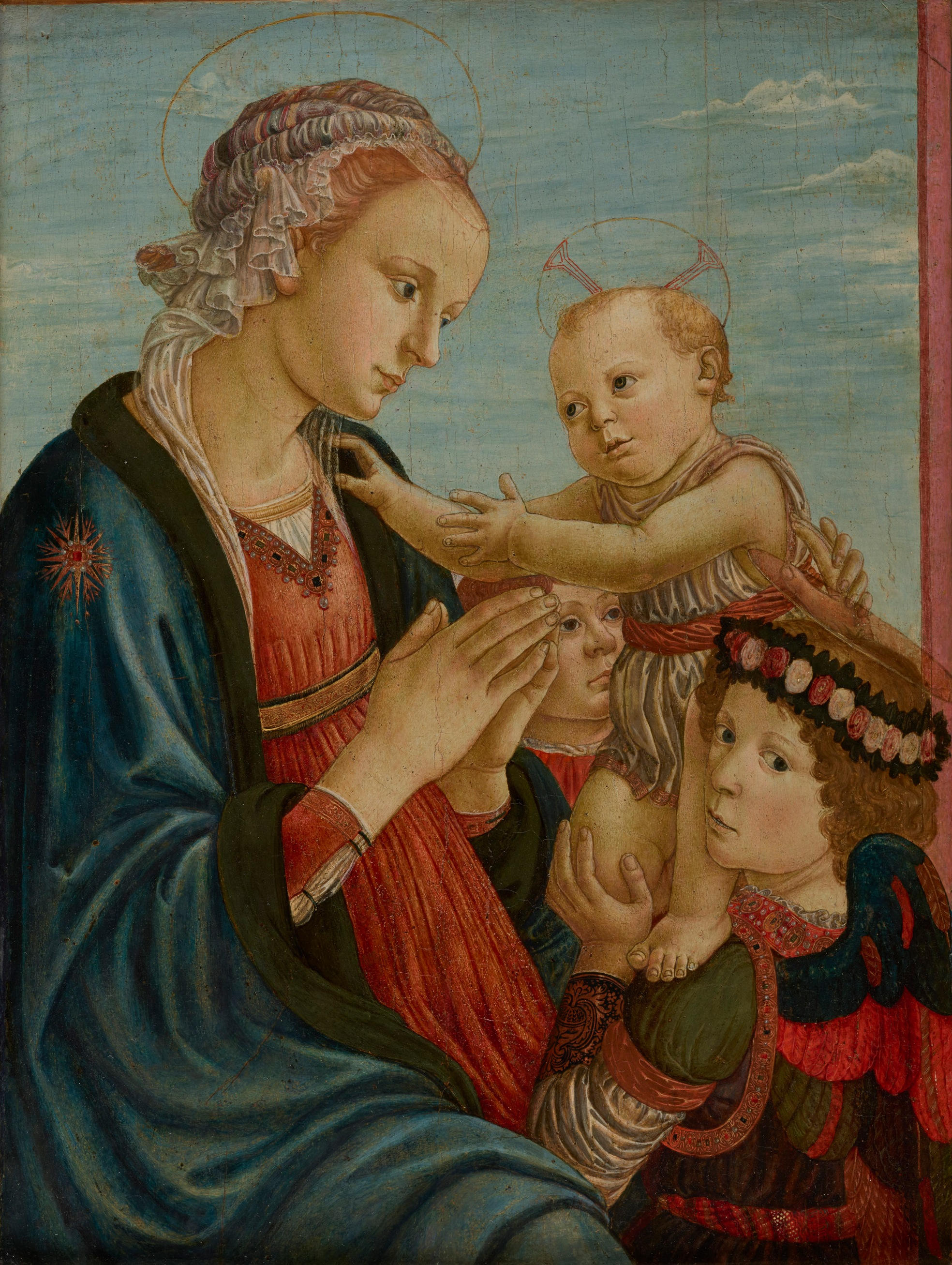 Madonna and Child with Two Angels
